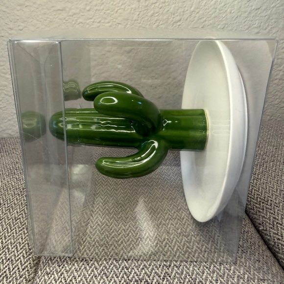 Cactus Ring Jewelry Trinket Dish — Green and White - Picture 12 of 14